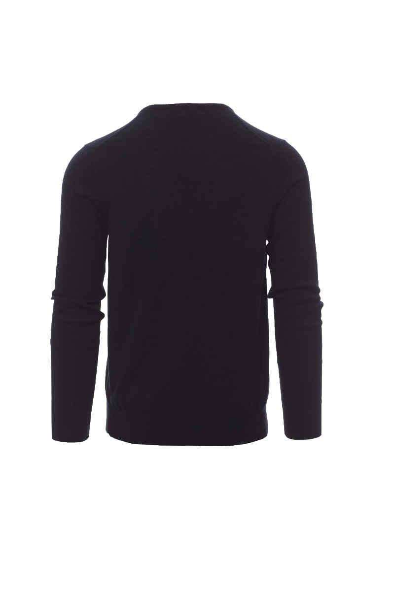 MAGLIONE UOMO SCOLLO A V - BUSINESS (BLU NAVY, S)