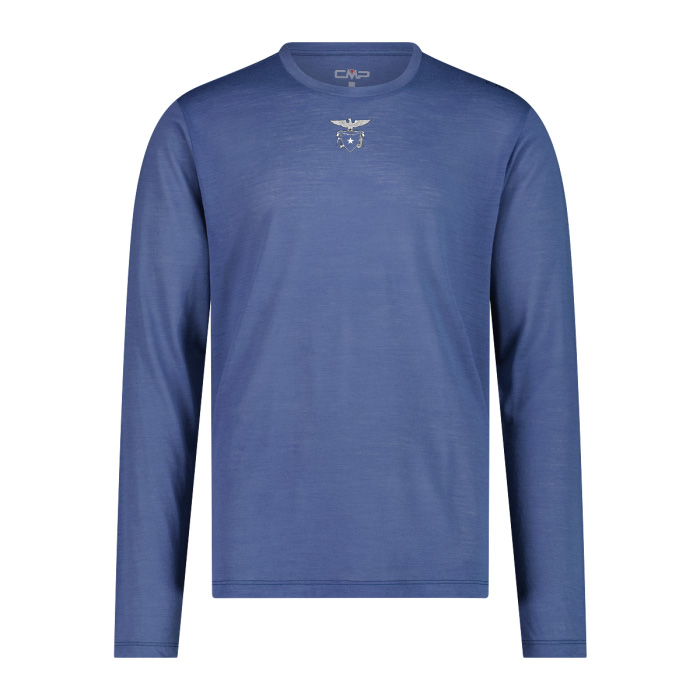 MAGLIA A MANICHE LUNGHE DA UOMO IN PERFORMANCE MERINO UNLIMITECH (BLU STONE, 46)