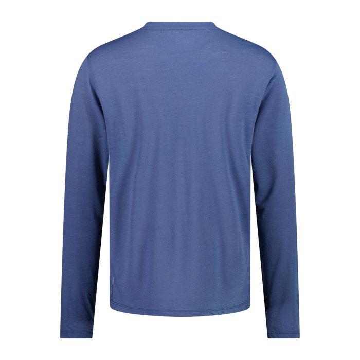 MAGLIA A MANICHE LUNGHE DA UOMO IN PERFORMANCE MERINO UNLIMITECH (BLU STONE, 46)