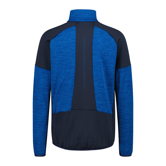 PILE GRID TECH CON ZIP DA UOMO MELANGE (ROYAL BLU, 46)