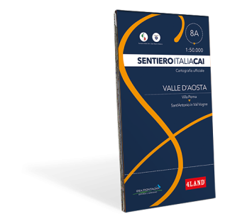 CARTA SENTIERO ITALIA CAI n. 8A - VALLE D'AOSTA