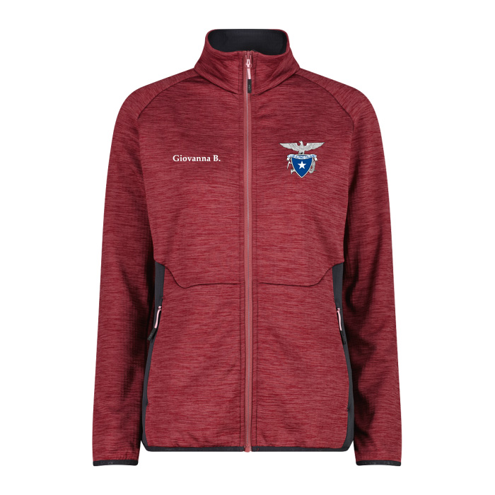 PILE GRID TECH CON ZIP DA DONNA MELANGE (PEONY MEL, 40)