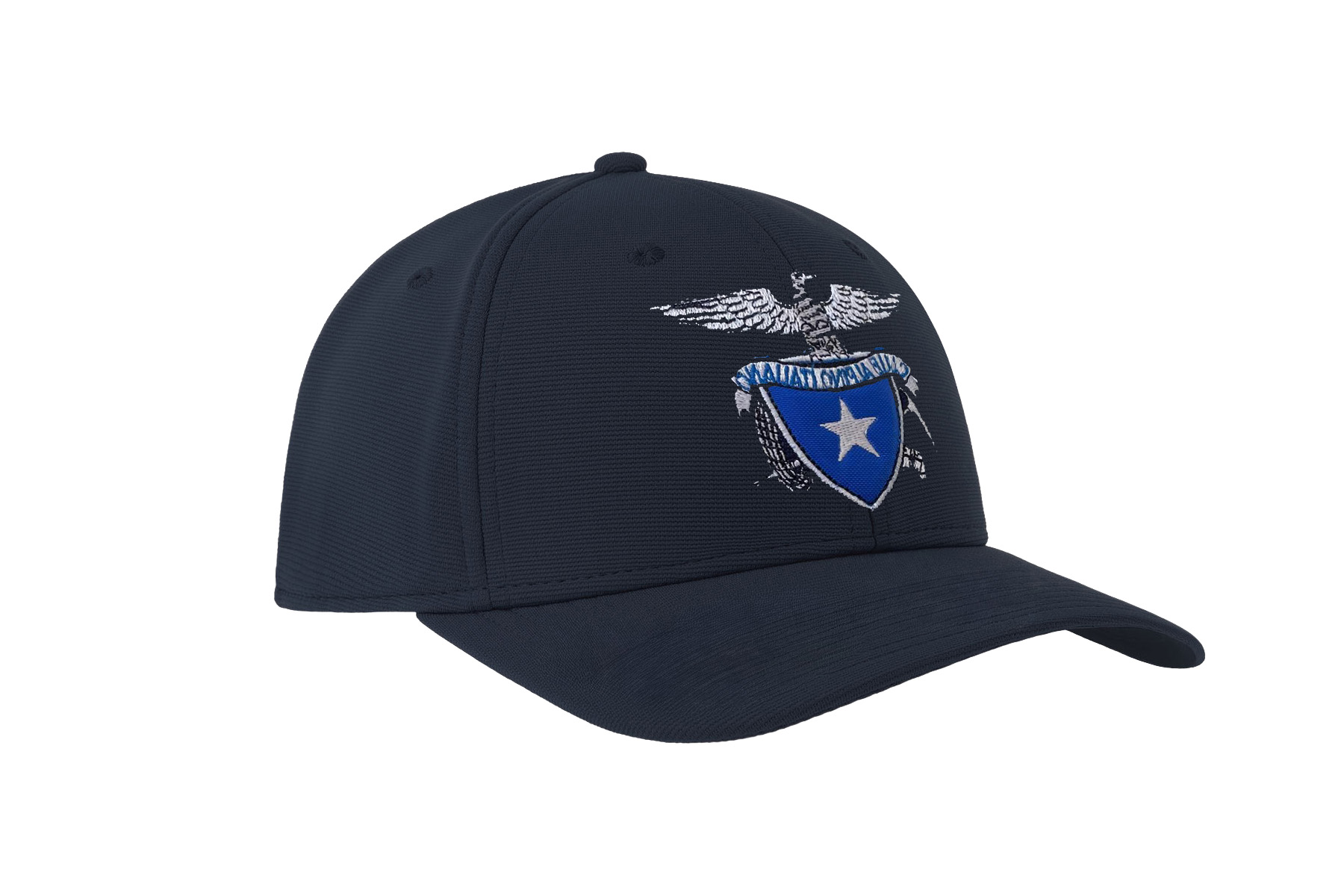 BERRETTO TECNICO CON VISIERA POLIESTERE RICICLATO (BLU NAVY, TAGLIA UNICA)