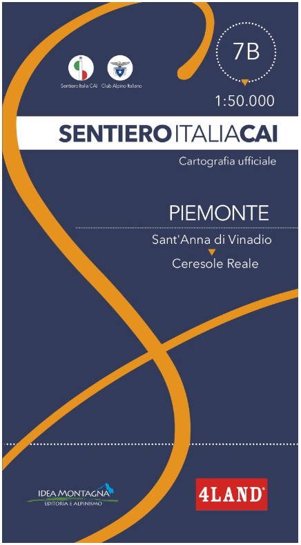 CARTA SENTIERO ITALIA CAI n. 7B - PIEMONTE