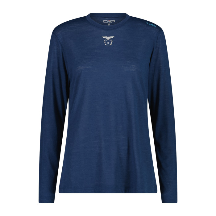 MAGLIA A MANICHE LUNGHE DA DONNA IN PERFORMANCE MERINO UNLIMITECH (BLU IINK, 40)